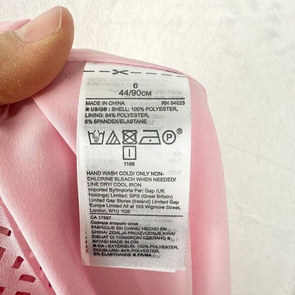 Banana Republic Pleated Laser Cut Midi Dress Size 6 NEW Pink Feminine Romantic - Picture 9 of 9